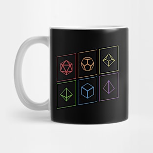 Tabletop RPG Rainbow Polyhedral Dice Mug